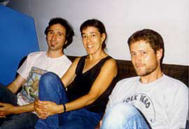 Gideon Freudmann, Lui, and Dana Robinson at Derek Studios after recording Rarest Rose