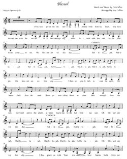 Blessed sheet music image