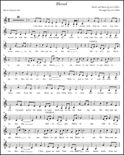 Blessed sheet music